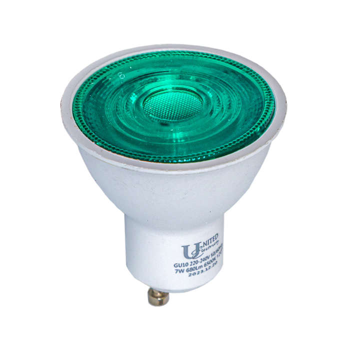 United Electrical Downlight Led Gu10 Green 7 W