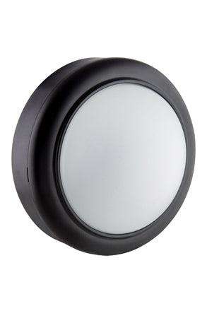 Round Bulkhead 140mm Black Led 1x8w