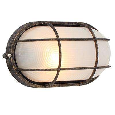 ***Oval Large Grid Bulkhead 280mm Black/Gold