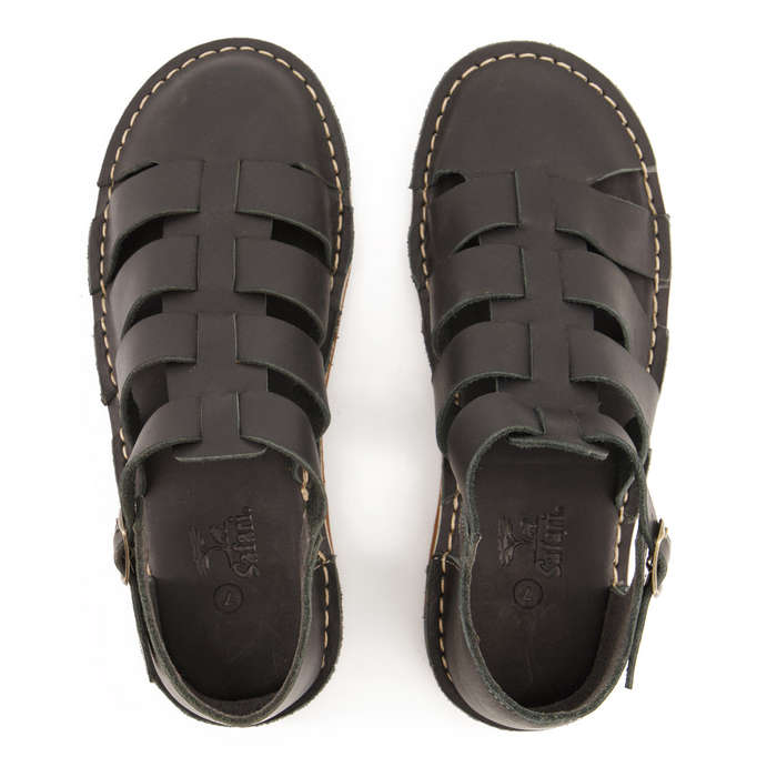 Bata Safari Mens Sandal Close Toe Black Size 11