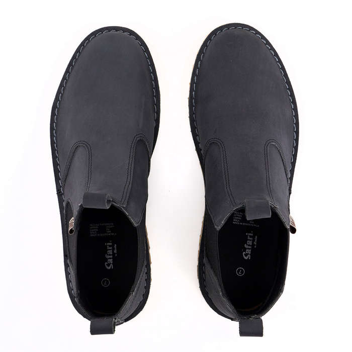 Bata Safari Buffalo Charcoal Men Size 8