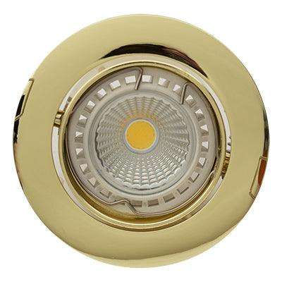 Tilt Curved Rim D/Light 83mm Dia Polished Brass