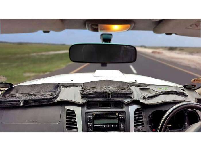 Camp Cover Dashboard Organiser Ripstop Toyota Hilux 2016 Charcoal