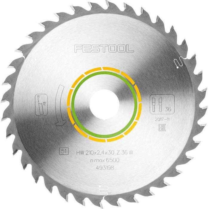 Saw Blade Hw 210 X2,4 X30 W36