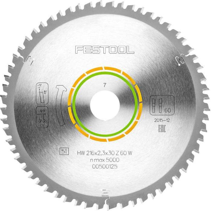 Fine Tooth Saw Blade 216 X2.3 X30 W60