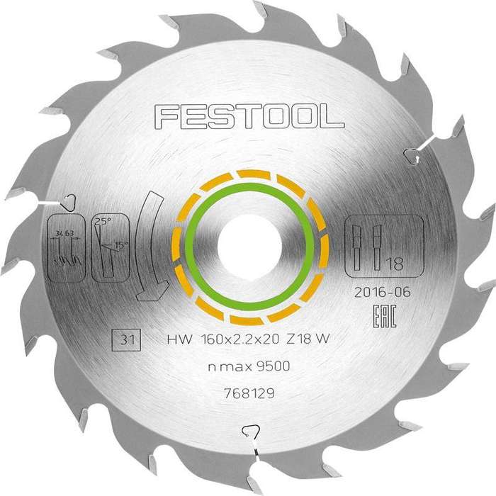 Saw Blade Hw 160 X2,2 X20 W18