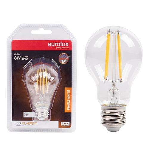 A60 Filament Clear 8w Led E27 3000 K Blister N