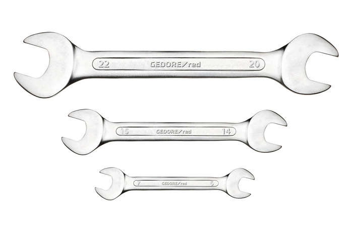 Spanner Dbl Open End Set Ged Red 12 Pc