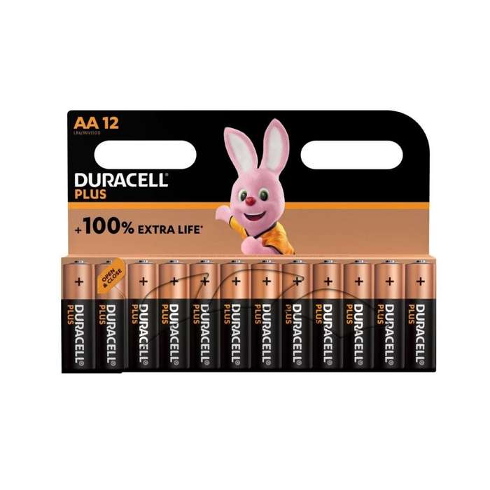 Duracell Battery Plus Alkaline Aa 12 Pack