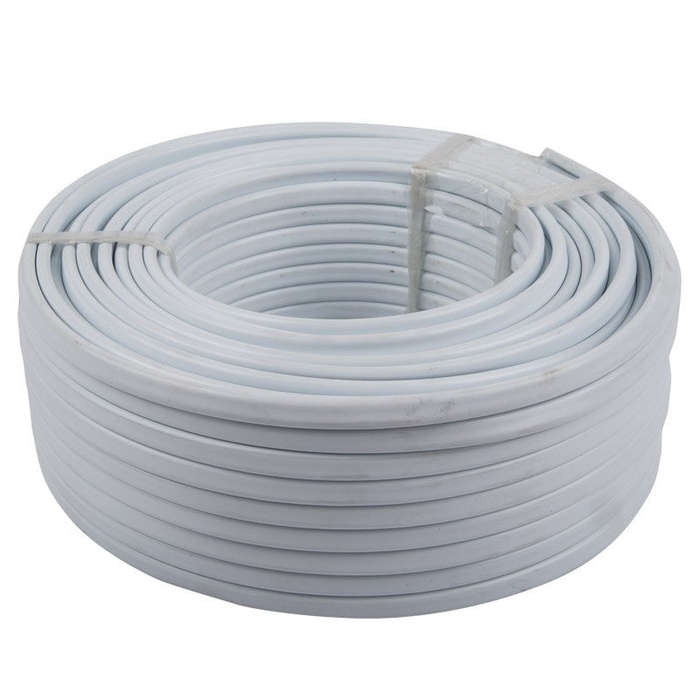 Cable Flat 2 Core + Earth White 50 M 1.5 Mm
