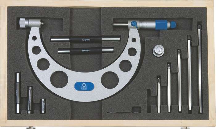 M&W Micrometer W/Anvils 0 150 Mmx.01 Mm