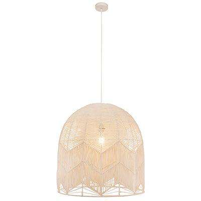 Toulon W 450 Pendant White Woven Rattan E27 1x60w