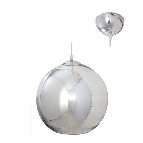 ***Mercury Pendant Electroplated Chrome Glass