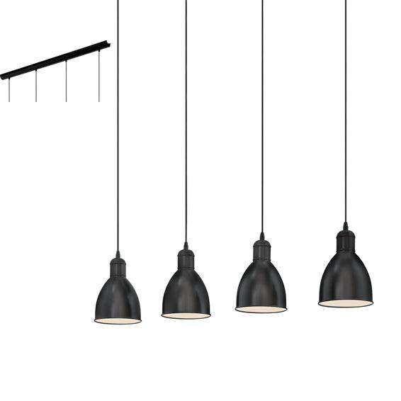 Priddy 4 Lt Pendant 975mm Black