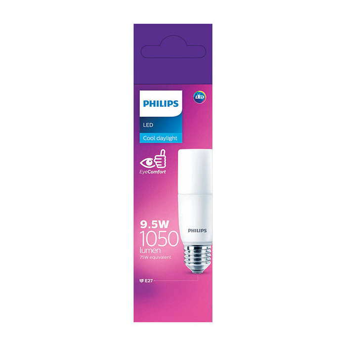 Philips Globe Ledstick 9.5 W Screw 65 K Cool White