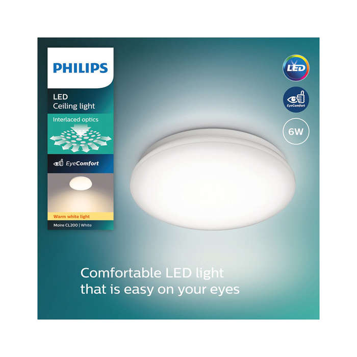 Philips Ceiling Light Round 6 W 40 K Cool White