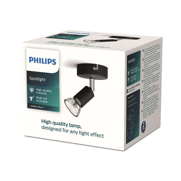 Philips Spotlight Single Black 50 W Downlighter