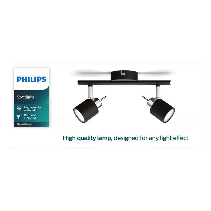 Philips Spotlight Tube Black 2 X35 W Downlighter
