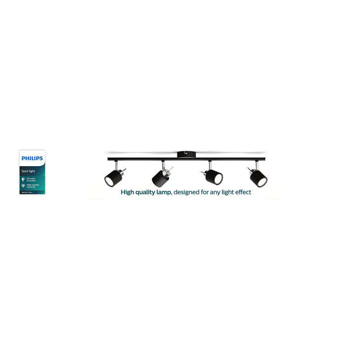 Philips Spotlight Tube Black 4 X35 W Downlighter