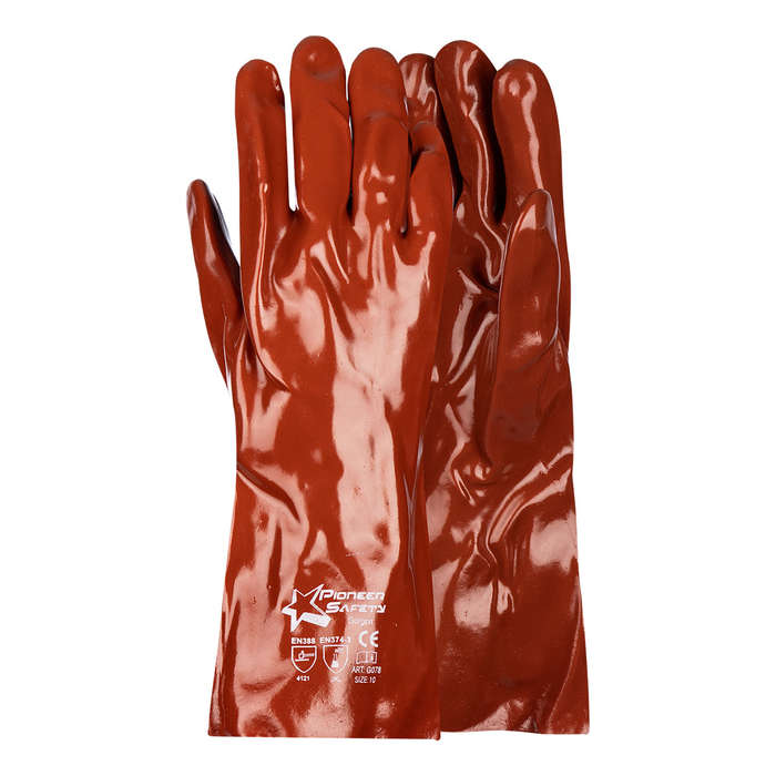 Pioneer Glove Heavy Duty Pvc Open Cuff 35 Cm