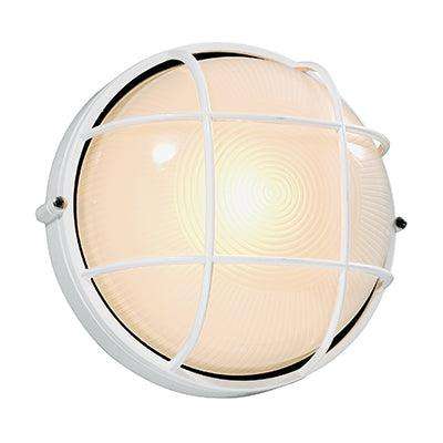 ***Round Large Grid Bulkhead White 1x E27 (B41 W)