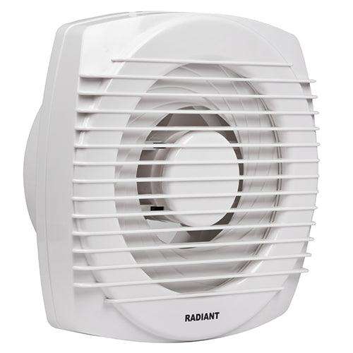 Extractor Square Window Fan 250mm White 23w Motor 185mm Cut Out