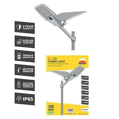 ***Solar Street Light Radar Sensor Led 16w = Traditional 400w