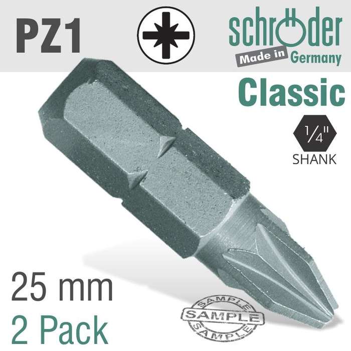 Pozi.No.1 X25 Mm Classic Bit 2 Cd