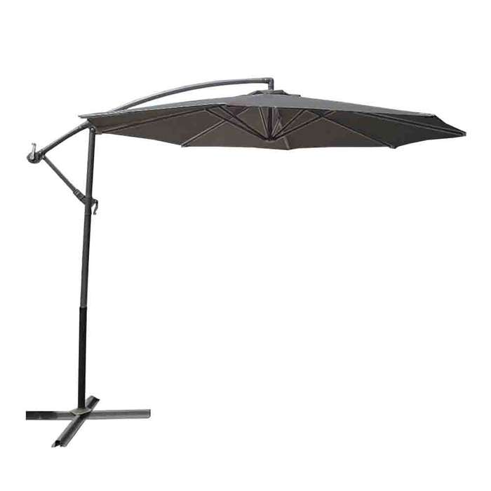 Seagull Cantilever Umbrella 3 M Light Grey With Aluminium Pole & 8 RibsWith Crank, With X Struts...
