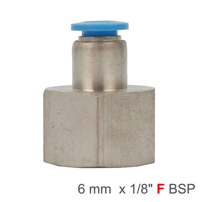 Pu Hose Fitting Straight Stud 6 Mm 1/8 F