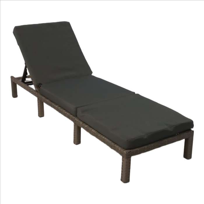 Seagull Deluxe Pe Rattan Lounger Kd Lounger, Size:198x60x28cm Pe Rattan:8*1.2mm,With Extra Comfy...