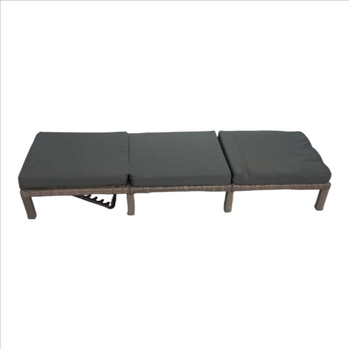 Seagull Deluxe Pe Rattan Lounger Kd Lounger, Size:198x60x28cm Pe Rattan:8*1.2mm,With Extra Comfy...
