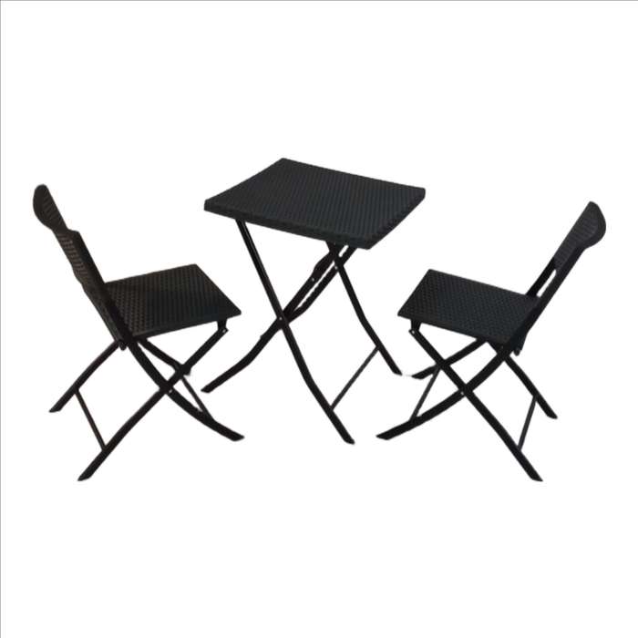 Seagull Panama Rattan 3 Piece Set Injection Moulded SetChair: 45x57x81 Cm Table: 58x58x70 Cm Fra...