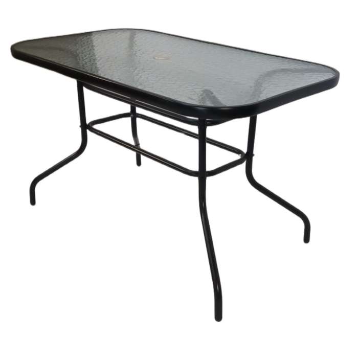 Seagull Table 150 Cm Size:L150*W90*H70 Cm,Steel 42*14mm, 5 Mm Tempered Glass TopColour: Graphite