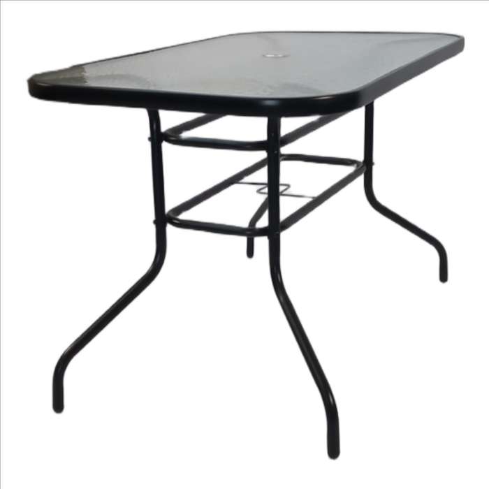 Seagull Table 150 Cm Size:L150*W90*H70 Cm,Steel 42*14mm, 5 Mm Tempered Glass TopColour: Graphite