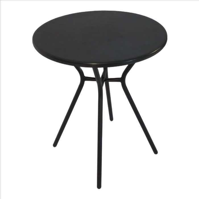 Seagull Polymer Table 60 Cm Size:D60*H70 Cm,Steel 22 Mm, Polymer Top Colour: Black