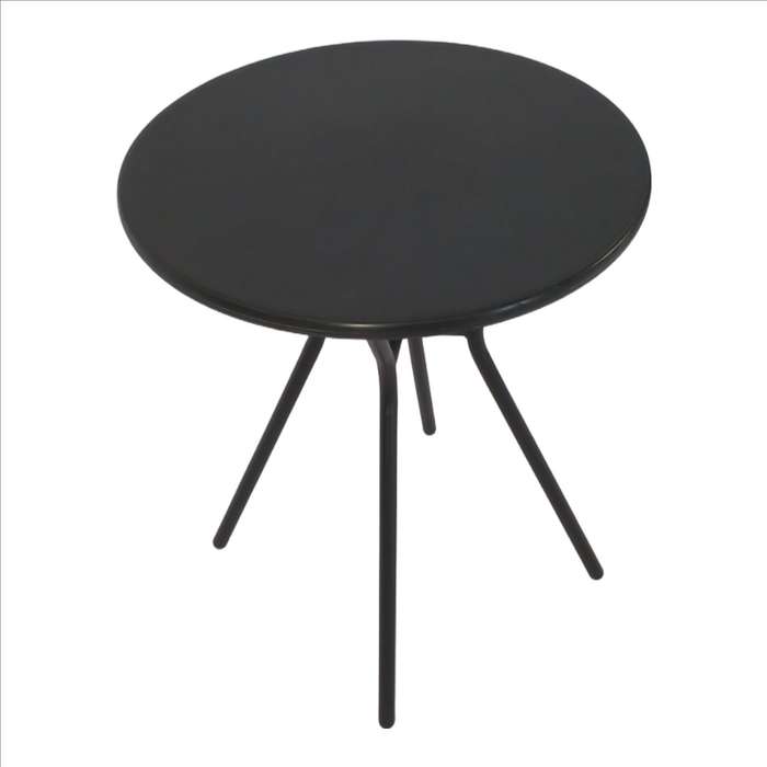 Seagull Polymer Table 60 Cm Size:D60*H70 Cm,Steel 22 Mm, Polymer Top Colour: Black