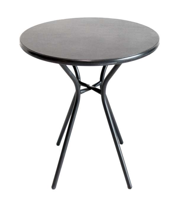 Seagull Polymer Table 60 Cm Size:D60*H70 Cm,Steel 22 Mm, Polymer Top Colour: Black