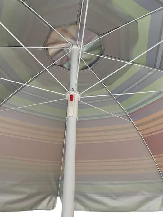 Seagull Beach Umbrella 256 Cm Wind Vent Tilt Uv50 Silver Coated