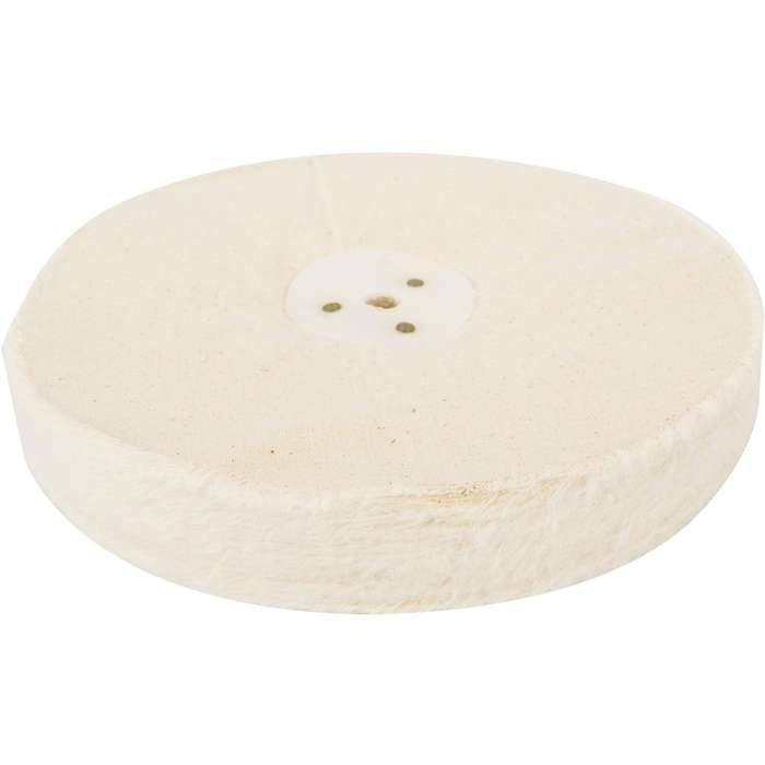 White Buff/Mop Unstitched 200 X 50 Ply X 1/2' Hole