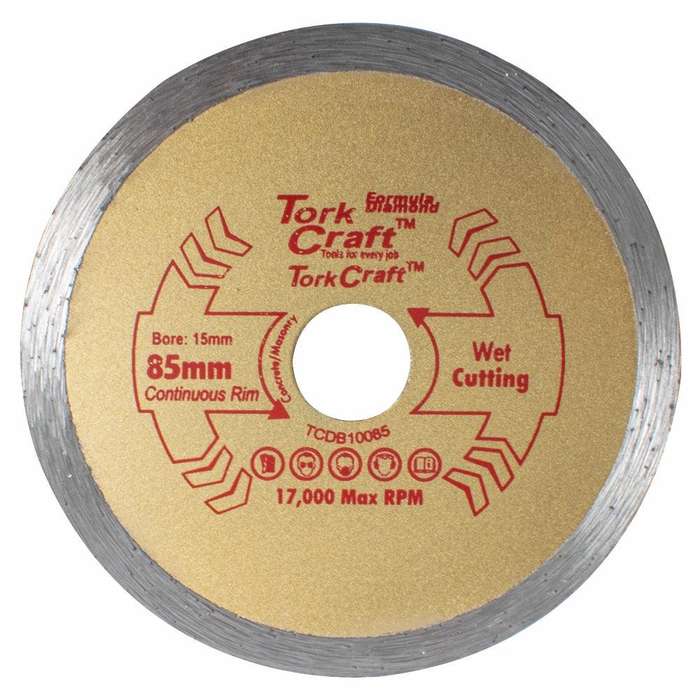 Diamond Blade 85 Mm X 15 Mm Cont. Rim Profesional