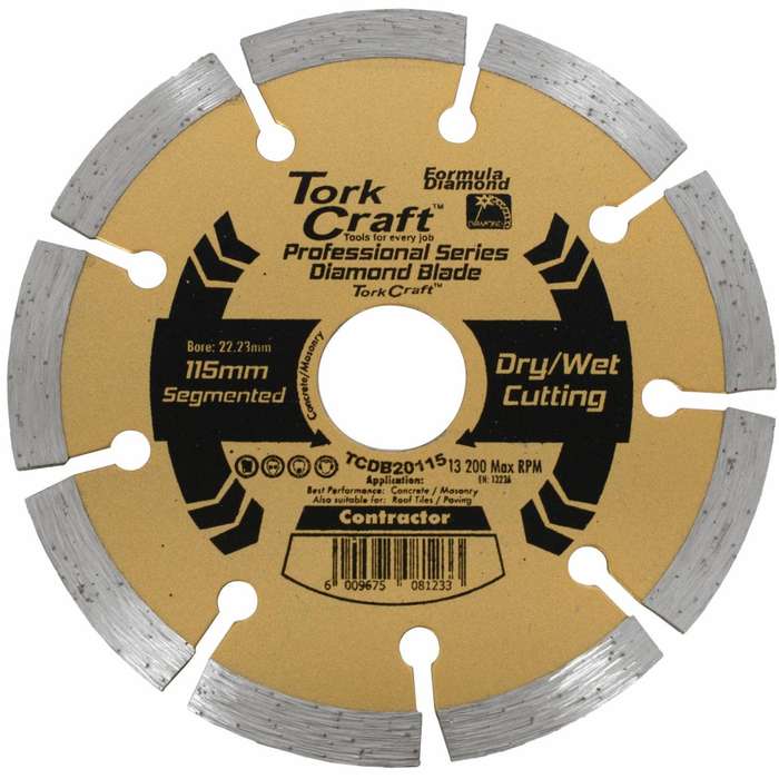 Diamond Blade 10 Mm Seg For Cutting Building Materials 115 Mm 22 X23 Mm