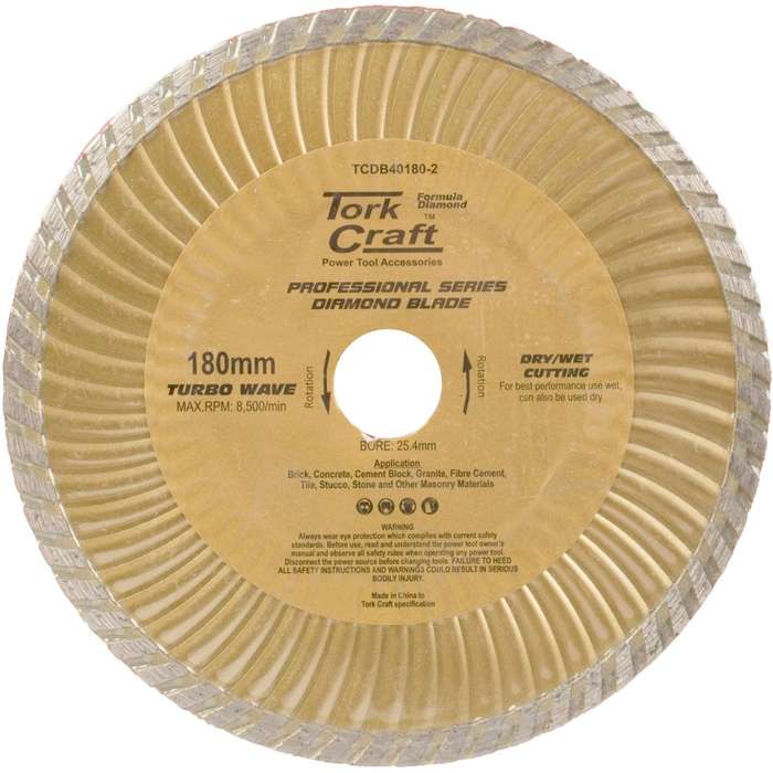 Diamond Blade 180 X25.4 Mm Turbo Wave