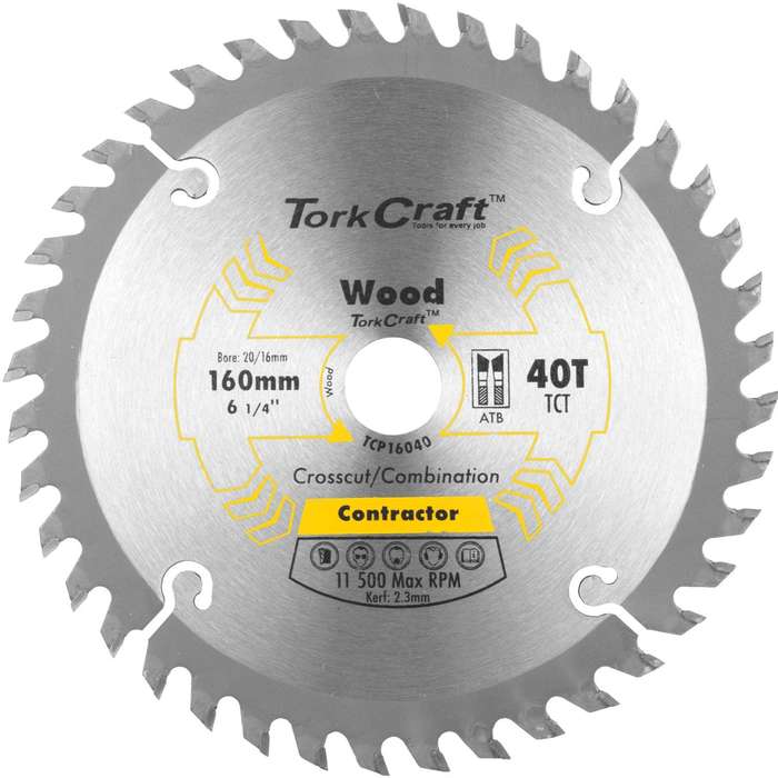 Blade Contractor 160 X 40 T 20/16 Circular Saw Tct