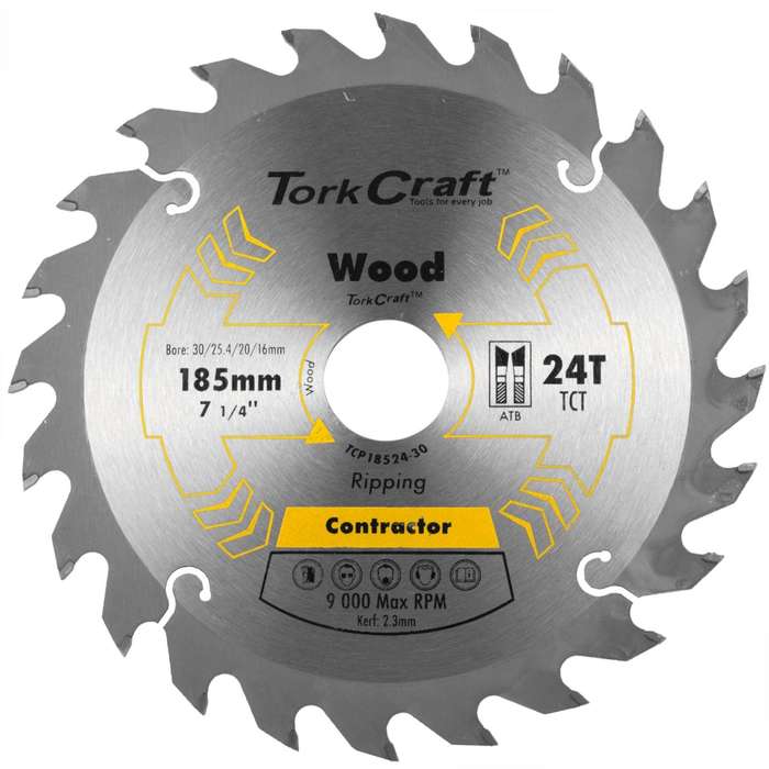 Blade Contractor 185 X 24 T 30/20/16/1 Circular Saw Tct