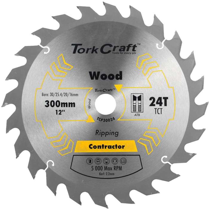 Blade Contractor 300 X 24 T 30/1/20/16 Circular Saw Tct