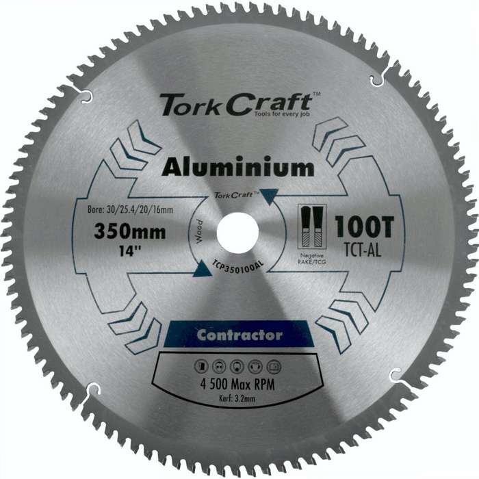 Blade Contractor Alum 350 X 100 T Tcg Neg Circular Saw Tct