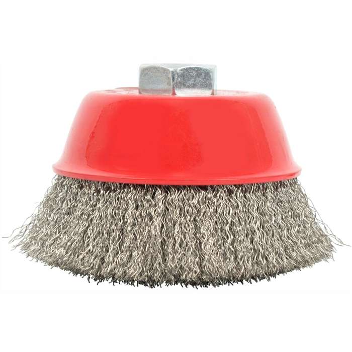 Wire Cup Brush 100 X M14 Crimped Stainless Steel Bulk Tcw