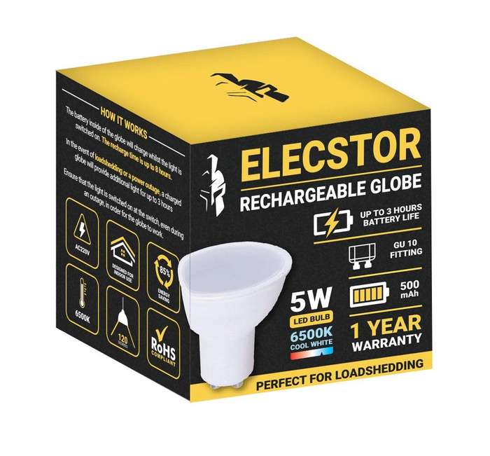 Elecstor Gu 10 5 W Rechargeable Cool White