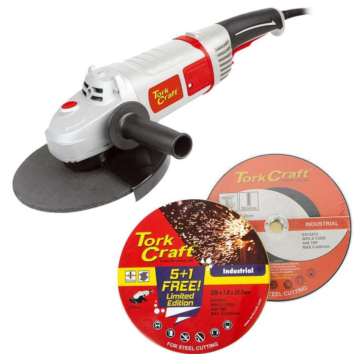 Angle Grinder Tcag0230 C/W Combo 160 5+1 230 Mm Cutting Disc